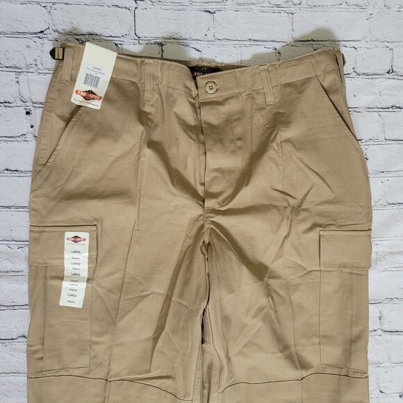 Tru-spec Men's TACTICAL PANTS Large KHAKI Rip Stop (Inseam 29.5 to 32.5) - Picture 2 of 10